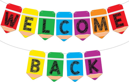 KatchOn Pre-Strung Welcome Back Banner - 10 Feet, Welcome Back Decorations