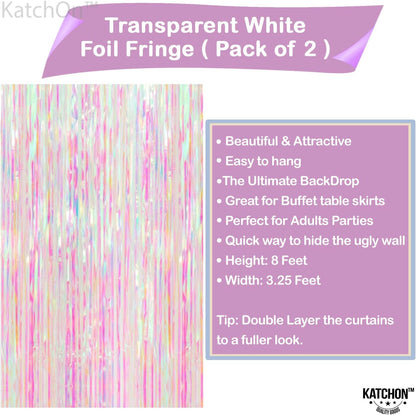 xtralarge iridescent fringe curtain 8x3 2 feet pack of 2 iridescent backdrop