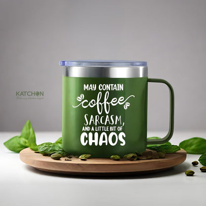 KatchOn, 14oz Stainless Steel Insulated Coffee Mug with Handle | Coffee Lovers Valentines Day Gifts for Her, Him | Coffee Cups, Coffee Travel Mug | Galentines Gifts for Friends, Girlfriend, Boyfriend