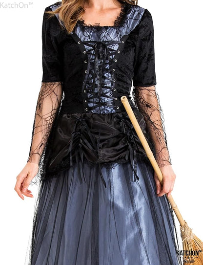 KatchOn Halloween Witch Costume for Women With Black Hat | Wicked Witches Cosplay for Adults