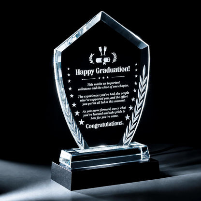 Graduation Gifts - Pack of 1, LED Graduation Keepsake, Grad Gifts for Him, Her | Graduation Crystal Gifts, Graduation Decorations 2026, Crystal Plaque Decor Class of 2026, Signature Keepsake, KatchOn