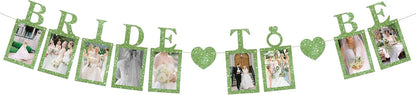 KatchOn, Glitter Green Bride to Be Banner - 10 Feet | Bridal Shower Photo Banner, Bride to Be Sign for Bridal Shower Decorations | Bachelorette Party Decorations, Engagement Party Decorations