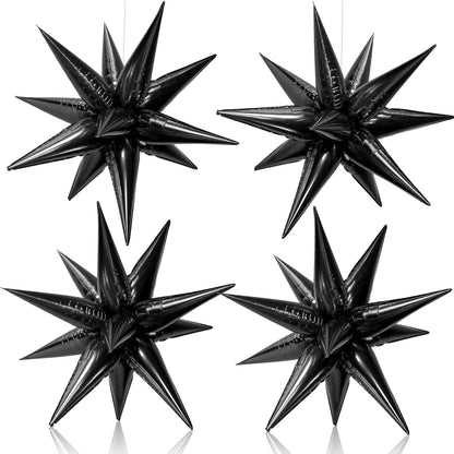 KatchOn, Large Black Star Balloons - 20 Inch, Pack Of 50 | Starburst For Black Birthday Decorations | Spooky, Halloween Balloons For Halloween Decorations Indoor | Emo Party Decoration
