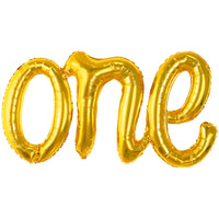 KatchOn, Gold One Balloon - 20 Inch | Script One Balloon | 1st Birthday Decorations Boy, Girls | Golden Birthday Party Decorations | 1 Year Anniversary Decorations