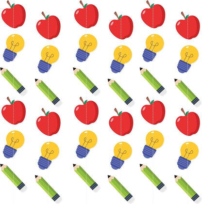 KatchOn 9 Strings Pencil Apple Garland - 6 Feet, Pre-Assembled