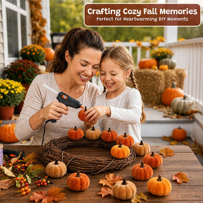 KatchOn, 12Pcs Artificial Pumpkin Decor for Fall, Autumn Decorations