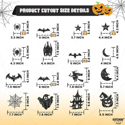 KatchOn Glitter Black Halloween Garland, Pack of 10