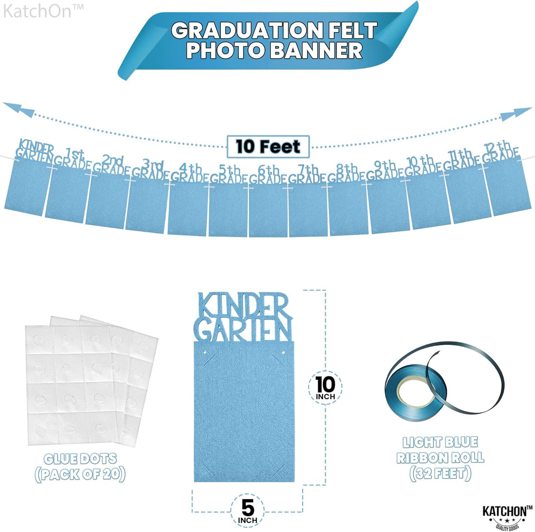 KatchOn, Felt K-12 Graduation Photo Banner 5x7 - Large, 10 Feet | Graduation Picture Banner, 2026 Graduation Decorations Class of 2026 | Graduation Picture Display, 2026 Graduation Party Decorations