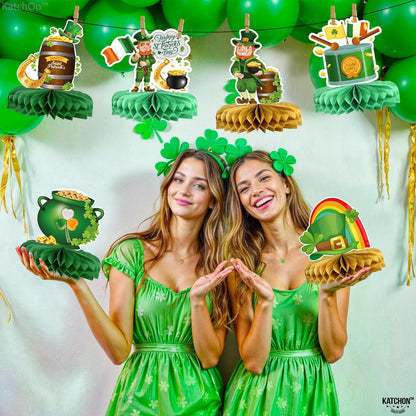 KatchOn, St Patricks Day Centerpiece - Pack of 12 | Leprechaun St Patricks Day Decorations Centerpieces | St Patricks Day Decorations for Table | Leprechaun Decorations | St Patricks Day Decor