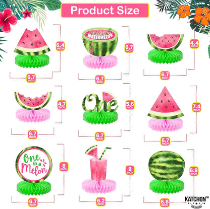 KatchOn One in A Melon Centerpieces –, Pack of 9 | One in a Melon Party Decorations