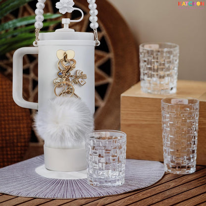KatchOn, Tumbler Accessories Set – Pack of 7 | Cute Cup Charms, Water Bottle Accessories for Women and Girls | Teachers Gift, Valentines Day Gifts for Her, Galentines Gifts | Birthday Gift for Women