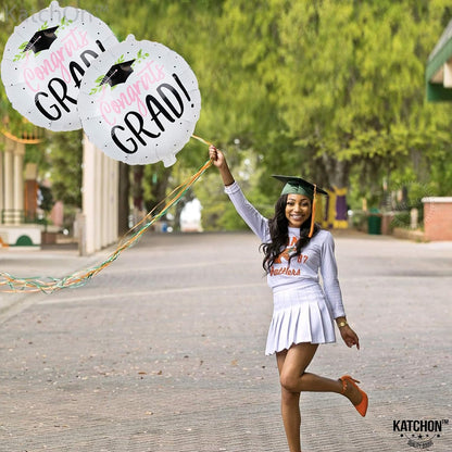 Graduation Decorations 2026 | Big Congrats Grad Balloons - 18 Inch | Congratulations Balloons for 2026 Graduation Decorations | Graduation Party Decorations 2026, KatchOn