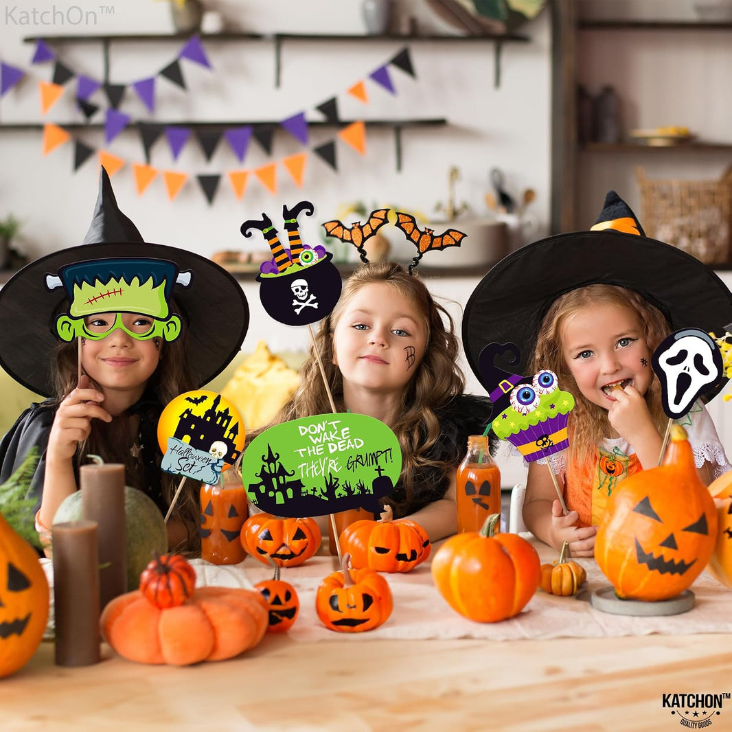 KatchOn Halloween Photo Booth Props, Pack of 56