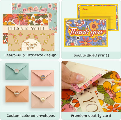 KatchOn Thank You Cards with Envelopes - Pack of 40