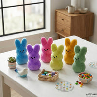 KatchOn, Easter Bunny Plush Toys - 6 Pcs Animal Bunny Stuffed Dolls | Easter Basket Stuffers | Soft Plush Bunny Decorations | Perfect Easter Party Favors or Easter Gifts for Easter Decor