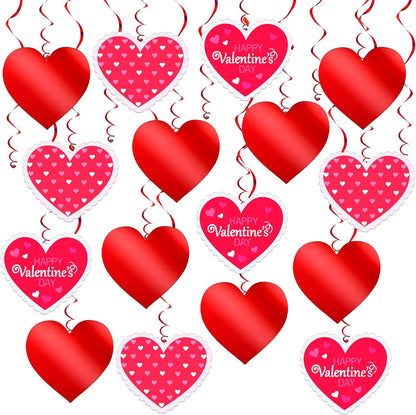 KatchOn, Red Hearts Swirls Valentines Hanging Decorations - Pack of 30, No DIY | Valentines Day Decorations Indoor, Hanging Hearts Decorations | Hanging Valentines Day Decorations | Valentines Décor
