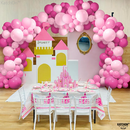 KatchOn, Pink Balloons Arch Kit - 18 Inch, Huge Pack Of 186 | Hot Pink Balloons for Birthday Party Decorations | Pink Balloon Arch Kit | Pink Party Decorations