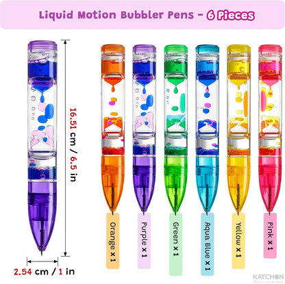 KatchOn 6Pcs Liquid Motion Bubbler Pens, Back to School Supplies
