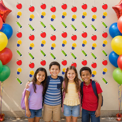 KatchOn 9 Strings Pencil Apple Garland - 6 Feet, Pre-Assembled