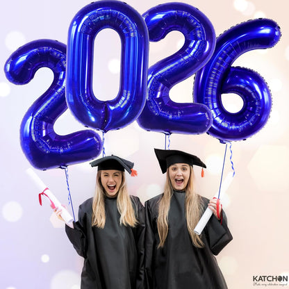 KatchOn, Blue 2026 Balloons Graduation - Huge, 42 Inch | 2026 Blue Balloons | 2026 Foil Balloons | 2026 Graduation Decorations Class of 2026 Balloons | Graduation Balloons