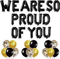 KatchOn, Black We Are So Proud of You Balloons - 16 Inch, Pack of 16 | Proud Of You Balloon for Graduation Decorations 2026, Graduation Balloons, 2026 Graduation Decorations