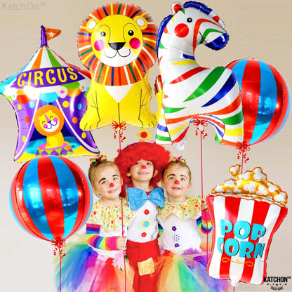 KatchOn, Circus Balloons for Carnival Decorations - Pack of 6 | Carnival Balloons for Carnival Party Decorations | Popcorn balloons, Circus Theme Party decorations | Carnival Games