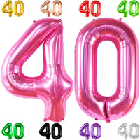 KatchOn, Hot Pink 40 Balloon Numbers - 40 Inch | Hot Pink 40th Birthday Balloons For 40th Birthday Decorations, Happy Anniversary Decorations | 40th Birthday Decorations For Women