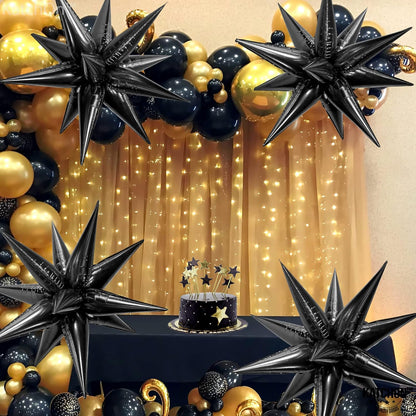 KatchOn, Large Black Star Balloons - 20 Inch, Pack Of 50 | Starburst For Black Birthday Decorations | Spooky, Halloween Balloons For Halloween Decorations Indoor | Emo Party Decoration