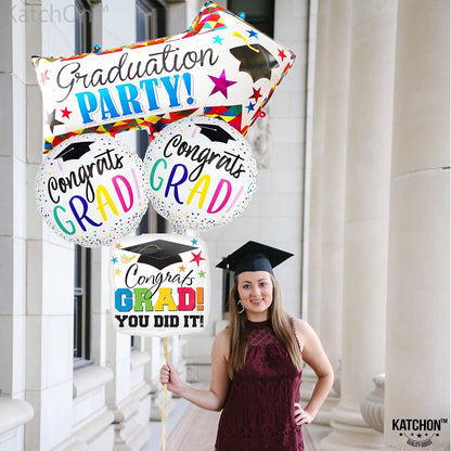 KatchOn, Kindergarten Graduation Balloons - 20 Inch, Pack of 4 | Congrats Grad Balloon, Kindergarten Graduation Decorations 2026 | Graduation Foil Balloons, 2026 Graduation Balloons