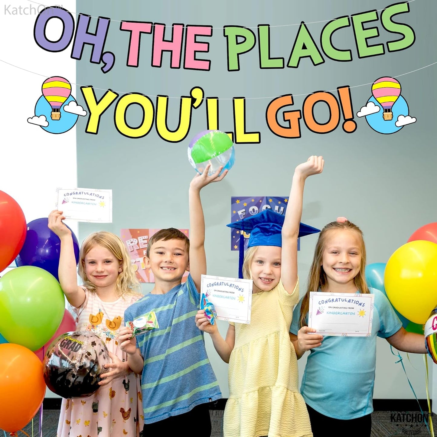 KatchOn, Oh The Places You'll Go Banner - 10 Feet, No DIY | School Kindergarten Graduation Decorations, Oh The Places You'll Go Decorations | Graduation Banner, Graduation Decorations Class Of 2024