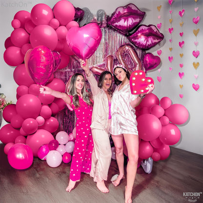 KatchOn, 144 Pcs Fuchsia Pink Balloons Arch Kit - Different Sizes 18, 12, 10, 5 Inches | Birthday Balloons Kit, For Birthday Decorations | Graduation Decorations 2025