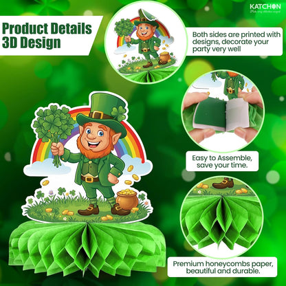 KatchOn, St Patricks Day Decorations Centerpieces - Pack of 12 | St Patricks Day Decorations | Green Centerpiece for St Patricks Day Centerpiece Table Decorations | St Patricks Day Table Decorations