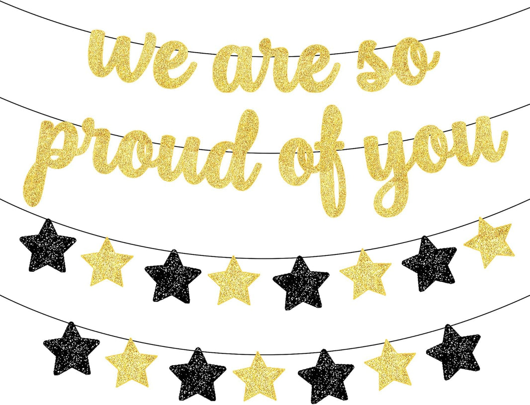 KatchOn, We are So Proud of You Banner - 10 Feet No DIY | Glitter Grad Banners, Graduations Garland, 2026 Graduation Decorations | We are Proud of You Banners, 2026 Graduation Party Decorations