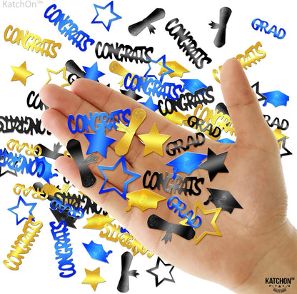 KatchOn, Gold and Black Graduation Confetti 2026 - Pack of 1300 | Grad Table Decorations 2026 | Graduation Confetti Class of 2026 | Graduation Decorations 2026, 2026 Graduation Table Decorations