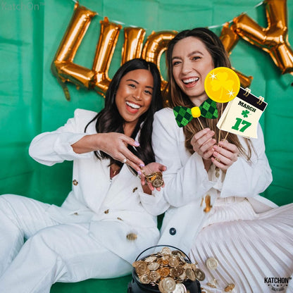 KatchOn, St Patricks Day Photo Props - Pack of 32 | St Patricks Day Photo Booth Props | St Pattys Day Selfie Props | St Patricks Day Decorations | St Patricks Photo Props for Shamrock Decorations