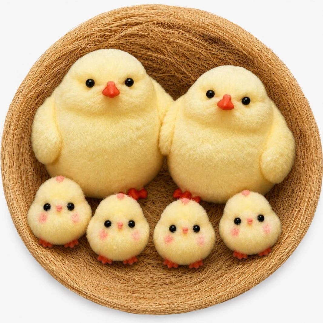 KatchOn, 6Pcs Big Chick Squishy Fidget Toys - 3.15 Inch | Handmade Ultra Soft Chick Squishy Kit, Cute Fidget Toys Silicone Squeeze Toys for Kids & Adults Stress Relief Cute Sensory Toys(Chicken)