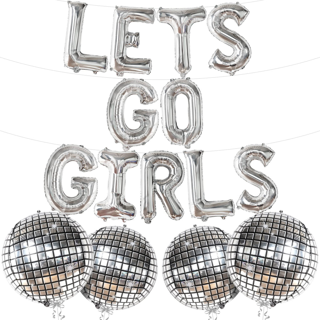 KatchOn, Lets Go Girls Balloons Set - 22 Inch, Pack of 15 | Bachelorette Balloons, Last Disco Bachelorette Party Decorations | Disco balloons, disco Party Decorations | Lets Go Girls Party Decor