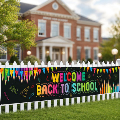 KatchOn Back To School Banner Yard 120x20 Inch Back to School Decorations