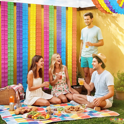 Four Leaf Clover Flower Streamers – 12PCS, Mexican Paper Clover Streamer | Paper Garland for Summer Party Decoration, Fiesta Party Decorations | Hawaiian, Luau | Birthday, Wedding & Baby Shower Decor
