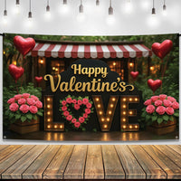 KatchOn, Happy Valentines Day Backdrop - XtraLarge, 72x44 Inch | Love Valentines Banner for Valentine Day Decorations | Valentines Decorations | Valentine Backdrop, Valentines Décor