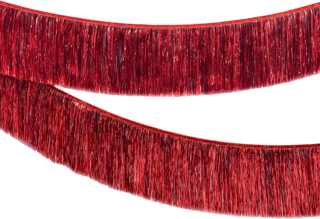 KatchOn, XtraLarge Red Fringe Banner - Pack of 2 | Ceiling Tinsel for Red Streamers Party Decorations | Streamers for Cherry Party Decorations, Bridal Shower Decor, Halloween, Christmas Decorations