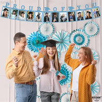 KatchOn Light Blue Graduation Picture Banner - 10ft, Class of 2026 - Personalized, Felt, Horizontal, Unisex Adult