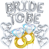 KatchOn Silver Bride To Be Balloons Set - Pack of 17 | Bachelorette Party Decorations Silver | Bride Balloons, Bridal Shower Decorations | Bridal Shower Sign