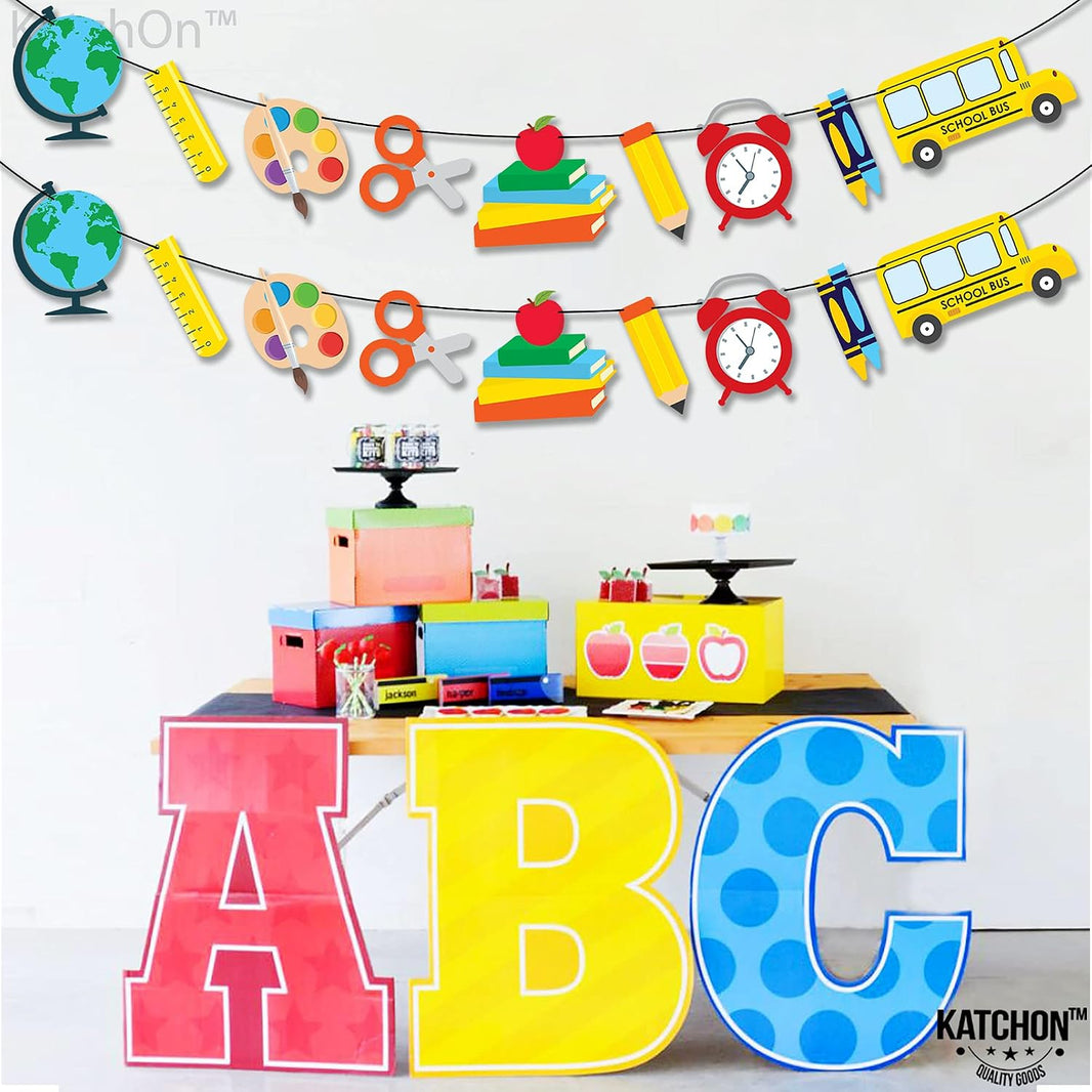 KatchOn Pre Strung Back To School Banner 10 Feet Back To School Decorations
