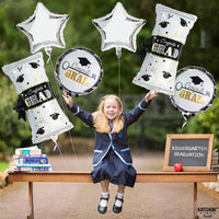KatchOn, Huge Congrats Grad Balloon - Pack of 6, 28 Inch | Graduation Mylar Balloons, Kindergarten Graduation Party Decorations 2026 | Graduation Balloons Class of 2026, Graduation Photo Backdrop