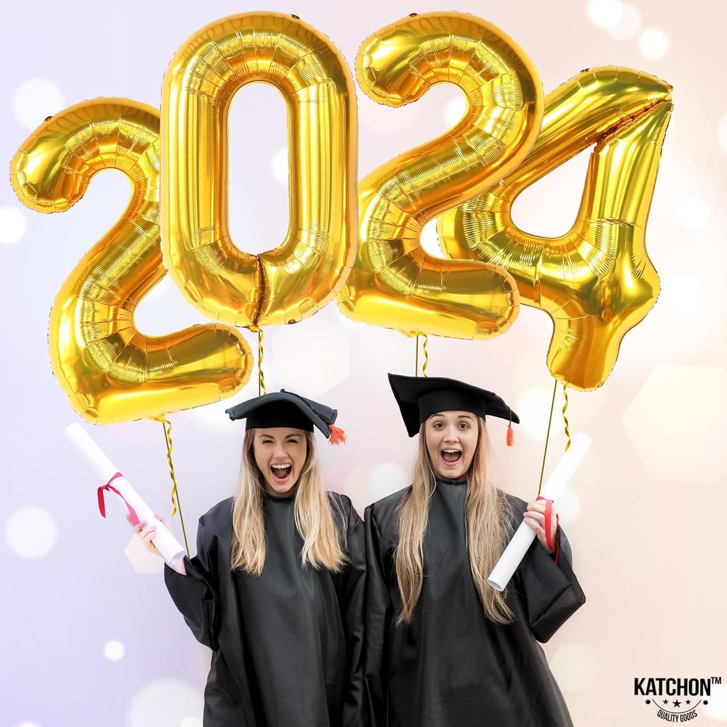 KatchOn, Gold 2024 Balloons Number - Huge, 42 Inch | 2024 Balloons Gold for Graduation Decorations Class of 2024 | Graduation Balloons, 2024 Graduation Decorations | Graduation Party Decorations 2024