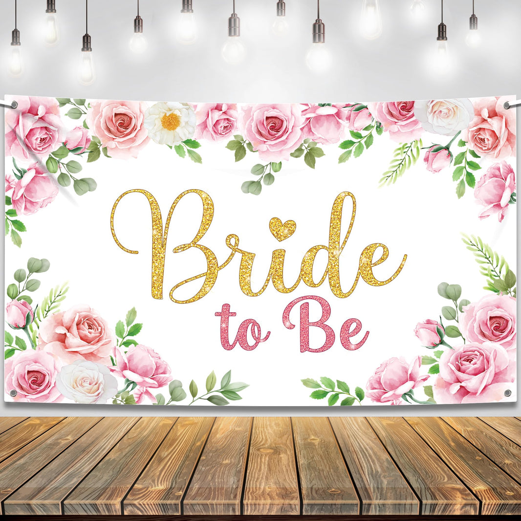 Bride To Be Rose Poster Banner