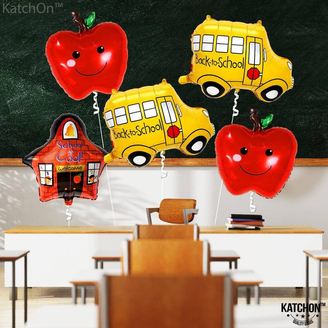 KatchOn Back to School Balloons Set - Pack of 5, Classroom Décor