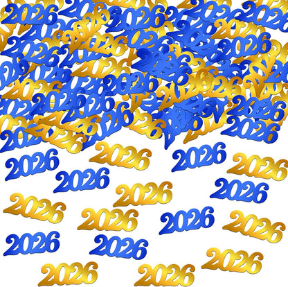 Graduation Confetti 2026 | Blue and Gold Confetti - Pack of 500 | Graduation Confetti for Table, 2026 Graduation Table Decorations, Graduation Table Decorations, KatchOn