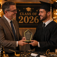 Graduation Gifts - Pack of 1, LED Graduation Keepsake, Grad Gifts for Him, Her | Graduation Crystal Gifts, Graduation Decorations 2026, Crystal Plaque Decor Class of 2026, Signature Keepsake, KatchOn
